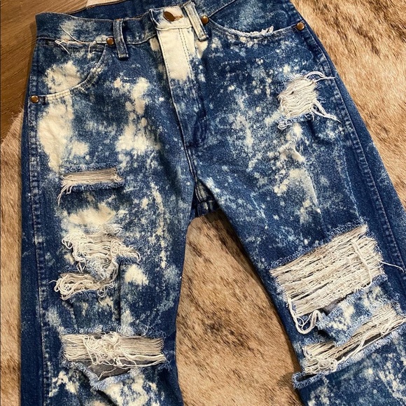 Custom Bleached and Distressed Wranglers - Picture 6 of 6